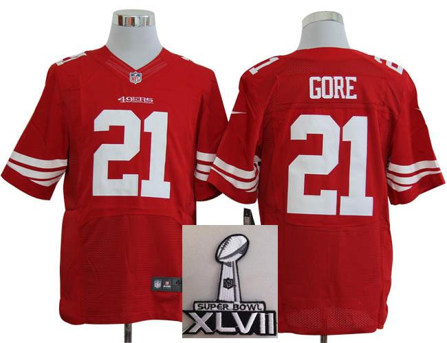 Nike San Francisco 49ers 21 Frank Gore Elite Red 2013 Super Bowl NFL Jersey Cheap