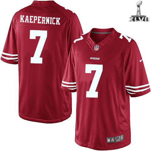 Nike San Francisco 49ers 7 Colin Kaepernick Limited Red 2013 Super Bowl NFL Jersey Cheap