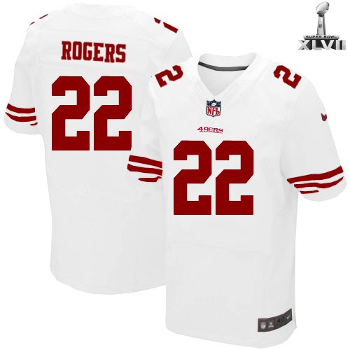 Nike San Francisco 49ers 22 Carlos Rogers Elite White 2013 Super Bowl NFL Jersey Cheap