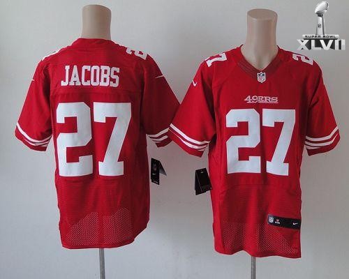 Nike San Francisco 49ers 27 Brandon Jacobs Elite Red 2013 Super Bowl NFL Jersey Cheap