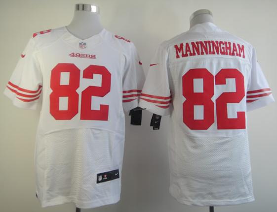 Nike San Francisco 49ers #82 Mario Manningham White Elite NFL Jerseys Cheap
