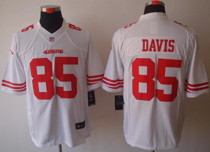 Nike San Francisco 49ers 85 Vernon Davis White Game LIMITED NFL Jerseys Cheap