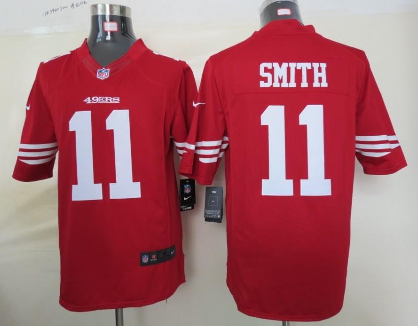 Nike San Francisco 49ers 11 Alex Smith Red Game LIMITED NFL Jerseys Cheap