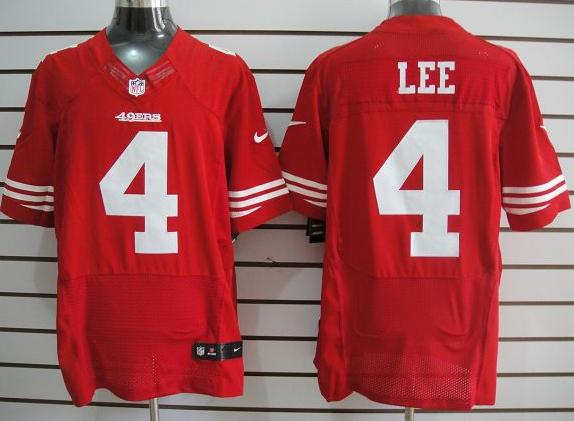 Nike San Francisco 49ers #4 Lee Red Elite Nike NFL Jerseys Cheap