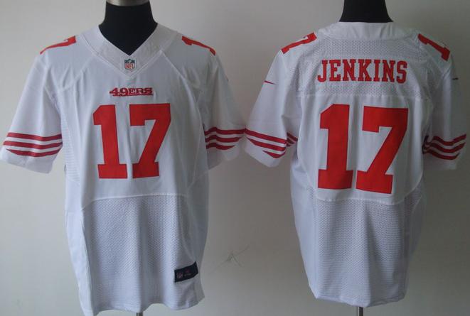 Nike San Francisco 49ers 17# A.J.Jenkins White Elite Nike NFL Jerseys Cheap