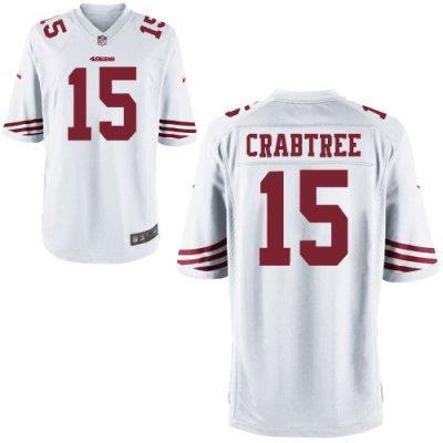 Nike San Francisco 49ers #15 Michael Crabtree White Nike NFL Jerseys Cheap