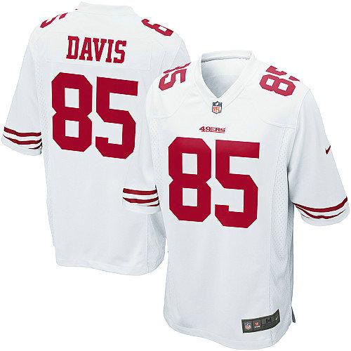 Nike San Francisco 49ers 85 Vernon Davis Game White Nike NFL Jerseys Cheap