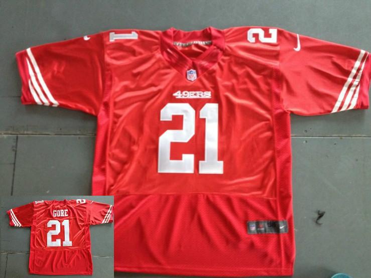 Nike San Francisco 49ers #21 Frank Gore Red Nike NFL Jerseys Cheap