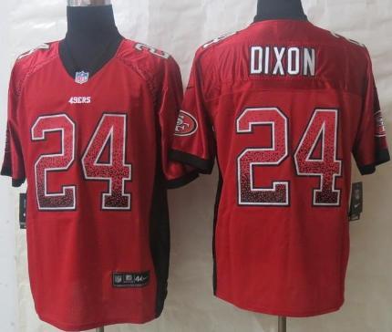Nike San Francisco 49ers 24 Dixon Drift Fashion Red Elite NFL Jerseys Cheap