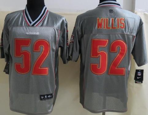 Nike San Francisco 49ers 52 Patrick Willis Elite Grey Vapor NFL Jersey Cheap