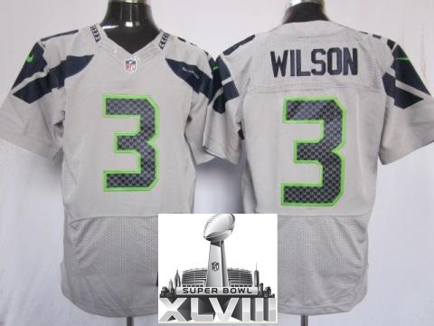Nike Seattle Seahawks 3 Russell Wilson Elite 2014 Super Bowl XLVIII NFL Jerseys Cheap