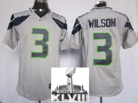 Nike Seattle Seahawks 3 Russell Wilson Game 2014 Super Bowl XLVIII NFL Jerseys Cheap