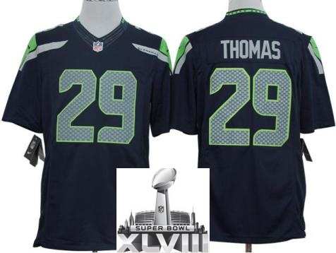 Nike Seattle Seahawks 29 Earl Thomas Blue Game LIMITED 2014 Super Bowl XLVIII NFL Jerseys Cheap