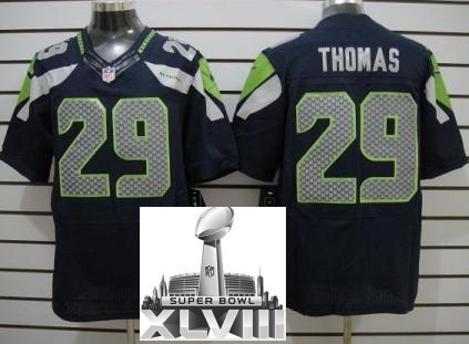 Nike Seattle Seahawks 29 Earl Thomas Blue Elite 2014 Super Bowl XLVIII NFL Jerseys Cheap