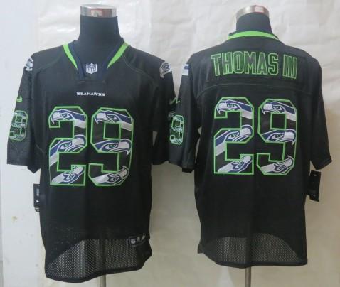 Nike Seattle Seahawks 29 Earl Thomas III Lights Out Black Elite NFL Jersey 2014 New Cheap