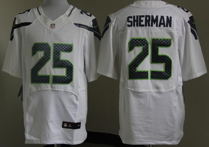 Nike Seattle Seahawks 25 Richard Sherman White Elite NFL Jerseys Cheap
