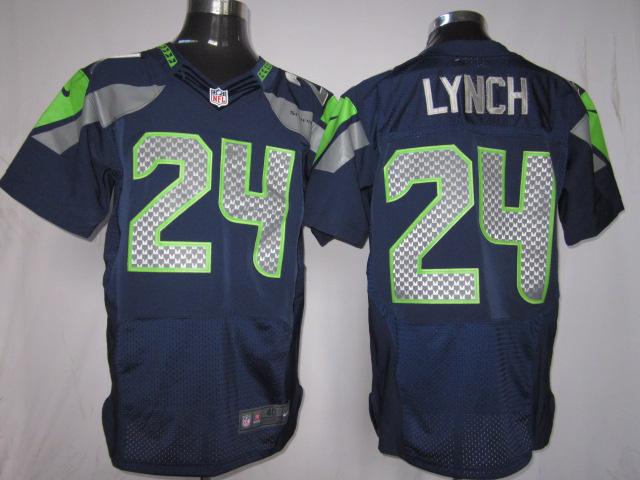Nike Seattle Seahawks 24# Marshawn Lynch Blue Elite Nike NFL Jerseys Cheap
