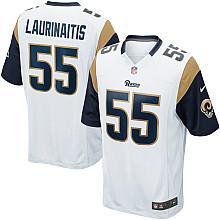 Nike St. Louis Rams 55# James Laurinaitis White Nike NFL Jerseys Cheap