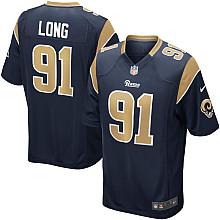 Nike St. Louis Rams 91# Chris Long Dark Blue Nike NFL Jerseys Cheap