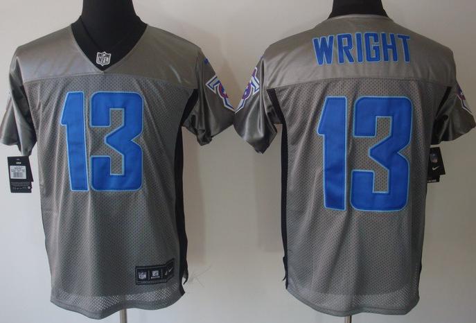 Nike Tennessee Titans 13# Kendall Wright Grey Shadow NFL Jerseys Cheap