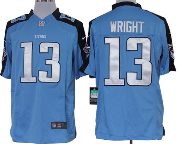 Nike Tennessee Titans 13# Kendall Wright Light Blue Game LIMITED NFL Jerseys Cheap