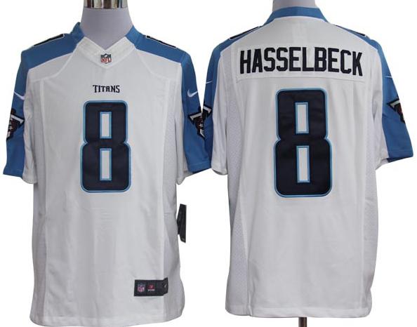 Nike Tennessee Titans 8# Matt Hasselbeck White Game LIMITED NFL Jerseys Cheap