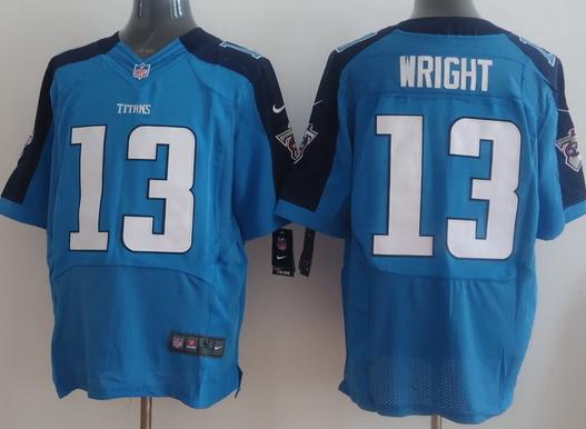 Nike Tennessee Titans 13# Kendall Wright Light Blue Elite Nike NFL Jerseys Cheap