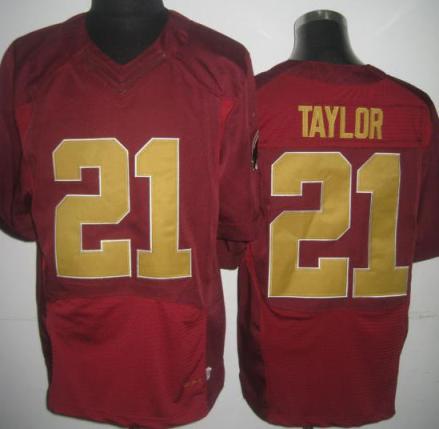 Nike Washington Redskins 21 Sean Taylor Red Elite NFL Jerseys Gold Number Cheap