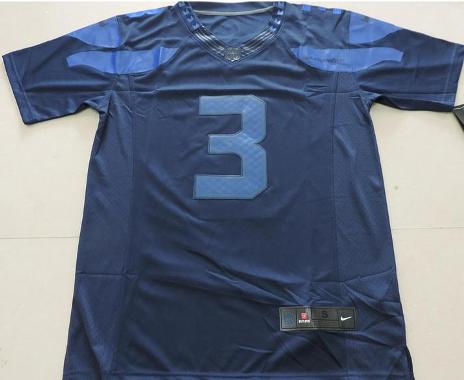 Nike Seattle Seahawks 3 Russell Wilson Blue Drenched Limited NFL Jerseys Cheap