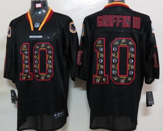Nike Washington Redskins 10# Robert Griffin Lights Out Black Elite NFL Jerseys Cheap