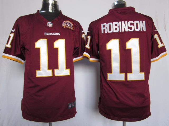 Nike Washington Redskins #11 Aldrick Robinson Red Game NFL Jerseys W 80TH Patch Cheap