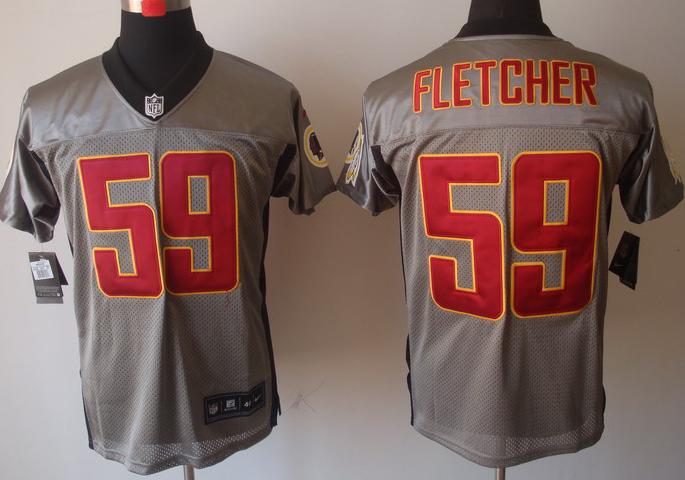 Nike Washington Redskins 59# London Fletcher Grey Shadow NFL Jerseys Cheap
