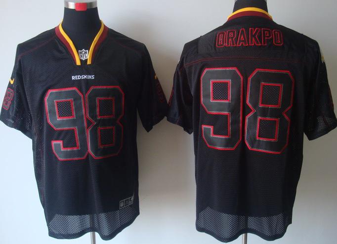Nike Washington Redskins 98# Brian Orakpo Lights Out Black Elite NFL Jerseys Cheap