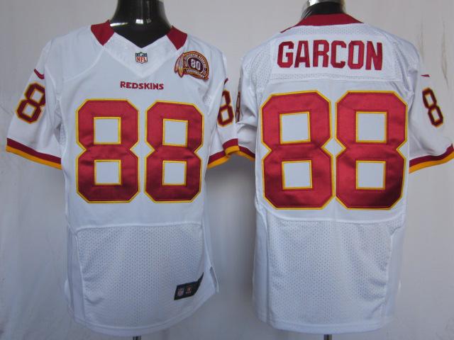 Nike Washington Redskins #88 Pierre Garcon White Elite Nike NFL Jerseys W 80TH Patch Cheap