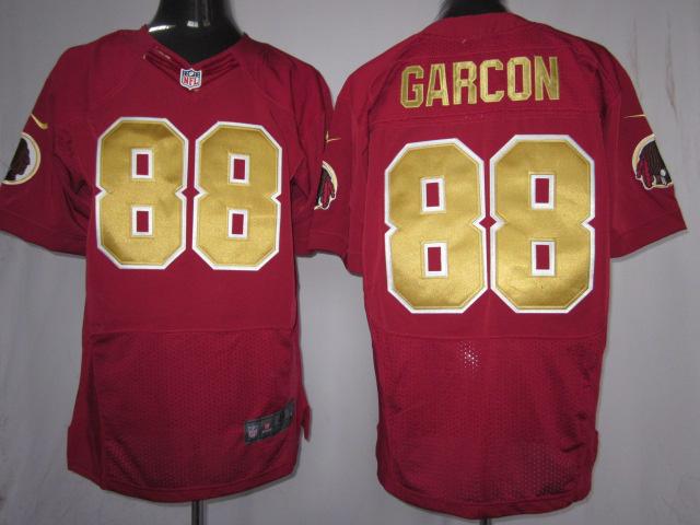 Nike Washington Redskins #88 Pierre Garcon Red Elite Nike NFL Jerseys Gold Number Cheap