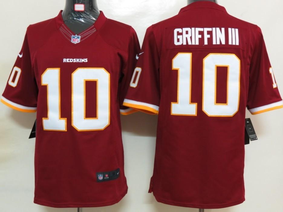 Nike Washington Redskins 10# Robert Griffin III Red Game LIMITED NFL Jerseys Cheap