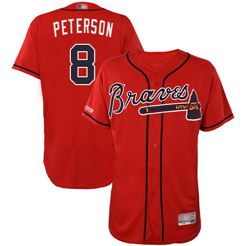 Braves #8 Jace Peterson Red Flexbase Authentic Collection Stitched Baseball Jersey