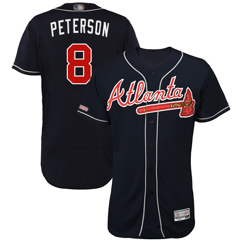 Braves #8 Jace Peterson Navy Blue Flexbase Authentic Collection Stitched Baseball Jersey