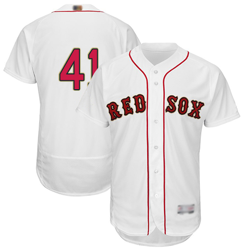 Red Sox #41 Chris Sale White FlexBase Authentic 2019 Gold Program Cool Base Stitched Baseball Jersey