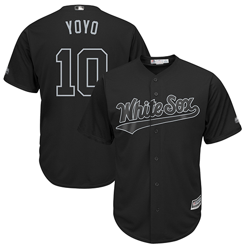 White Sox #10 Yoan Moncada Black "Yoyo" Players Weekend Cool Base Stitched Baseball Jersey