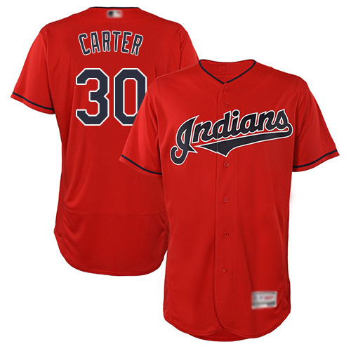 Indians #30 Joe Carter Red Flexbase Authentic Collection Stitched Baseball Jersey