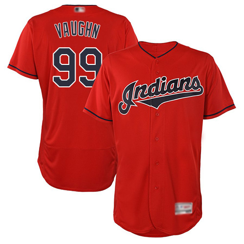 Indians #99 Ricky Vaughn Red Flexbase Authentic Collection Stitched Baseball Jersey
