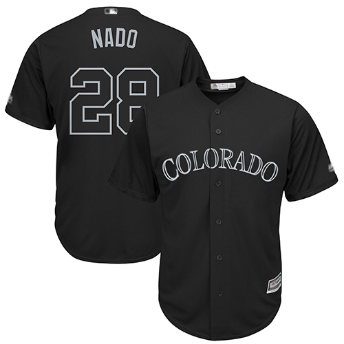Rockies #28 Nolan Arenado Black "Nado" Players Weekend Cool Base Stitched Baseball Jersey