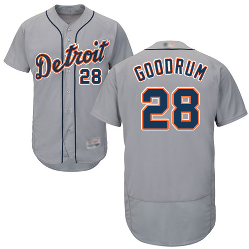 Tigers #28 Niko Goodrum Grey Flexbase Authentic Collection Stitched Baseball Jersey