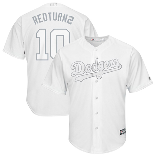 Dodgers #10 Justin Turner White "RedTurn2" Players Weekend Cool Base Stitched Baseball Jersey