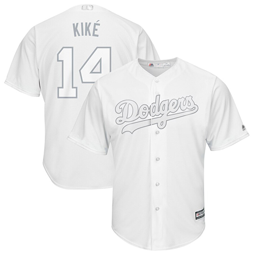 Dodgers #14 Enrique Hernandez White "Kike" Players Weekend Cool Base Stitched Baseball Jersey