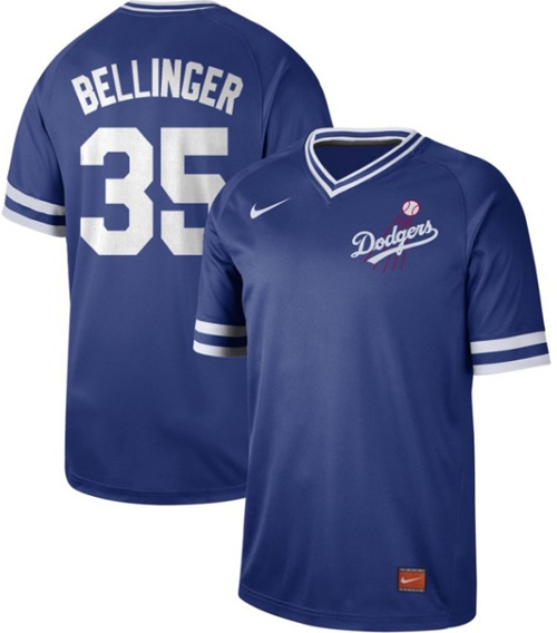 Dodgers #35 Cody Bellinger Royal Authentic Cooperstown Collection Stitched Baseball Jersey