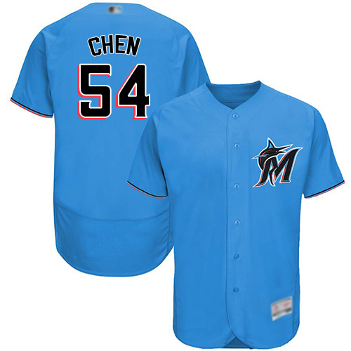 marlins #54 Wei-Yin Chen Blue Flexbase Authentic Collection Stitched Baseball Jersey