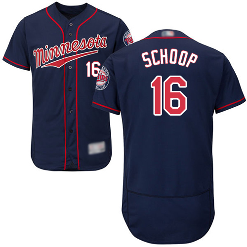 Twins #16 Jonathan Schoop Navy Blue Flexbase Authentic Collection Stitched Baseball Jersey