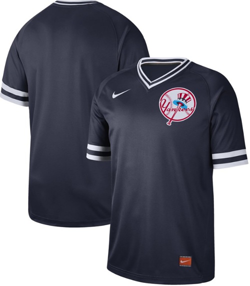 Nike Yankees Blank Navy Authentic Cooperstown Collection Stitched Baseball Jersey